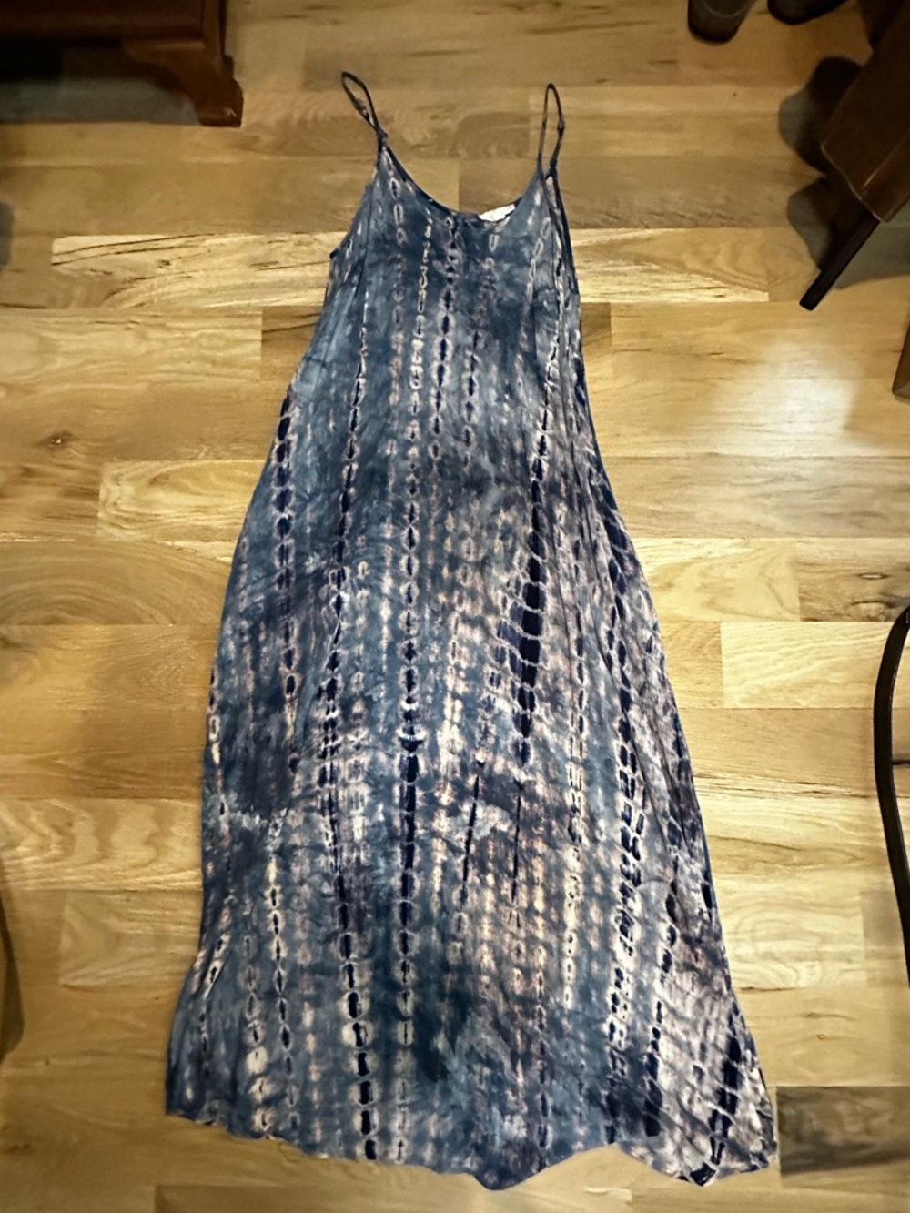 Blue Tie-Dye Slip Dress - Women